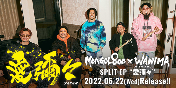 MONGOL800×WANIMA Split EP 愛彌々 -あいやいや- リリース特設サイト -